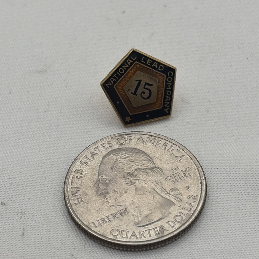 Vintage National Lead Company 15 Years Service Employee Lapel Hat Pin NO BACK - Picture 2 of 3